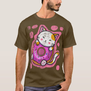 Camiseta Un gato kawaii se burla de mujeres animales japone