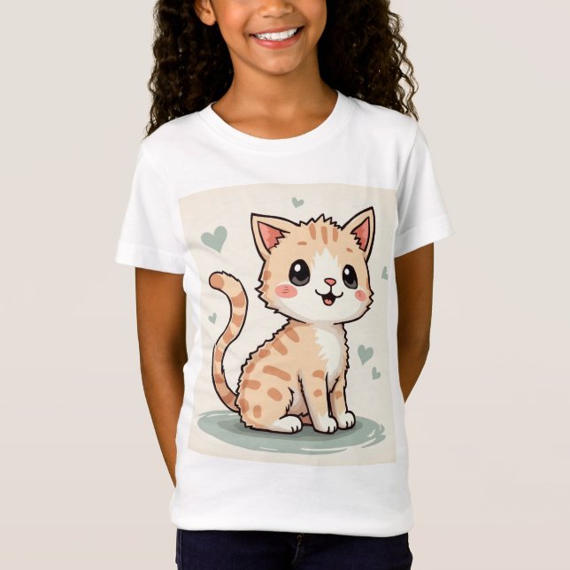 Camiseta un gato lindo (Anverso)