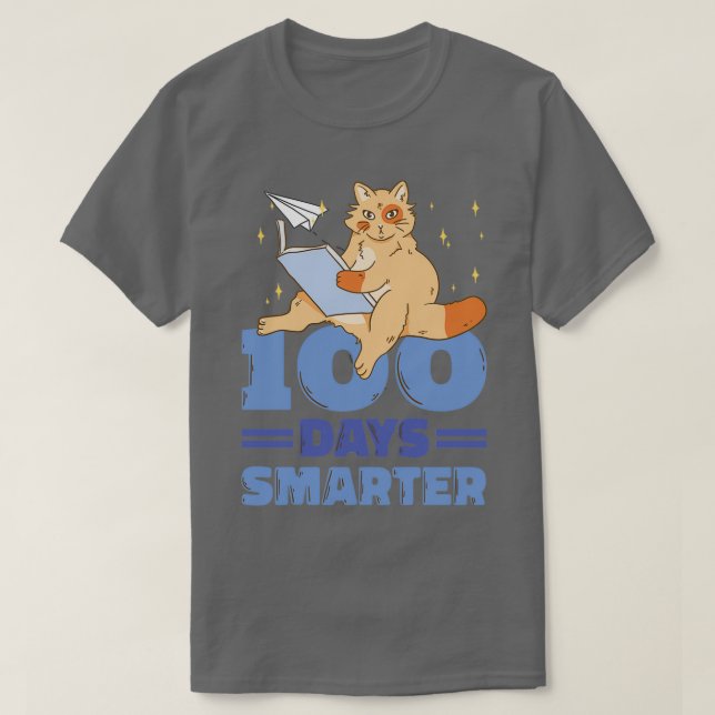 Camiseta Un gato lindo 100 días más inteligente (Diseño del anverso)