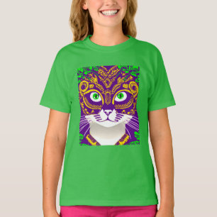 Camiseta Un gato lindo con una máscara de gas mardi