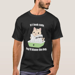 Camiseta Un gato lindo culpando a la frase del gato del per