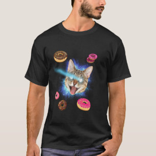 Camiseta Un gato lindo dentro de Donut en un Chica de chico
