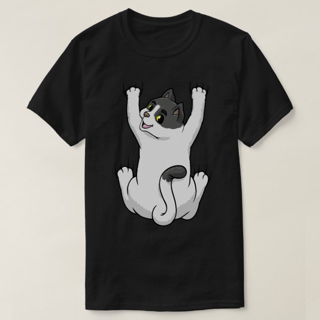 Camiseta Un gato lindo en el abrazo (Diseño del anverso)