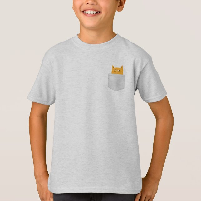 Camiseta Un gato lindo en el bolsillo, un boo, un disfraz d (Anverso)