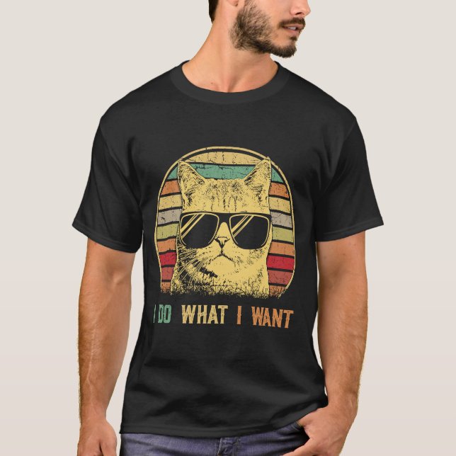 Camiseta Un gato lindo hago lo que quiero un gato (Anverso)