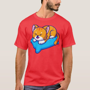 Camiseta Un gato lindo jugando en el Personalizado de almoh