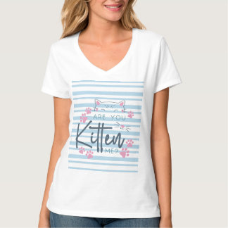 Camiseta Un gato lindo - "¿Me estás comiendo?" Gráfica dive