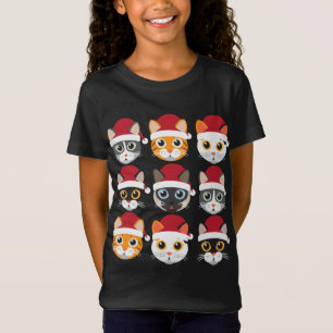 Camiseta Un gato lindo Navidades Santa Claus una idea de re