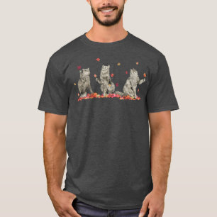 Camiseta Un gato lindo otoño cae salta de Halloween Thanksg