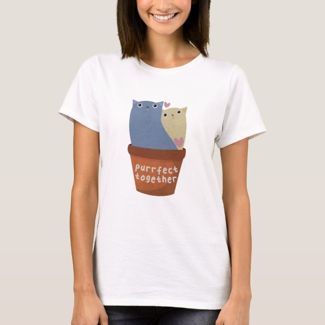 Camiseta Un gato lindo: Purrfect Together T-Shirt (Anverso)