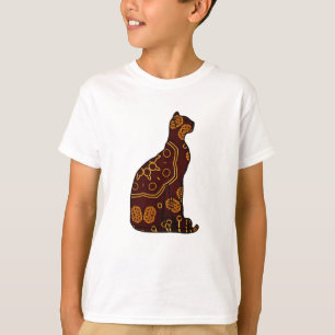 Camiseta Un gato lindo sentado mirando
