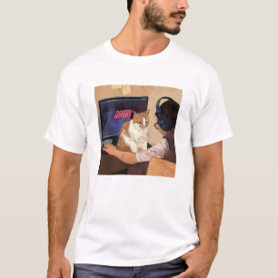 Camiseta Un gato lindo te derrota jugando a un videojuego