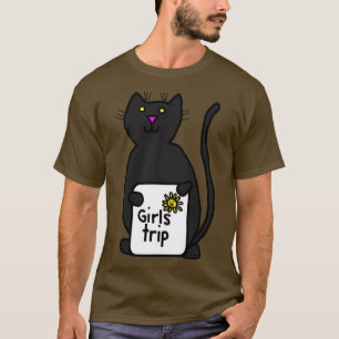 Camiseta Un gato lindo va en viaje de Chicas
