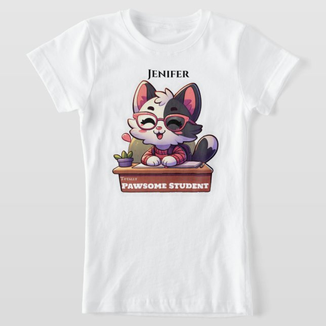 Camiseta Un gato lindo vuelve a la escuela (Distribución)