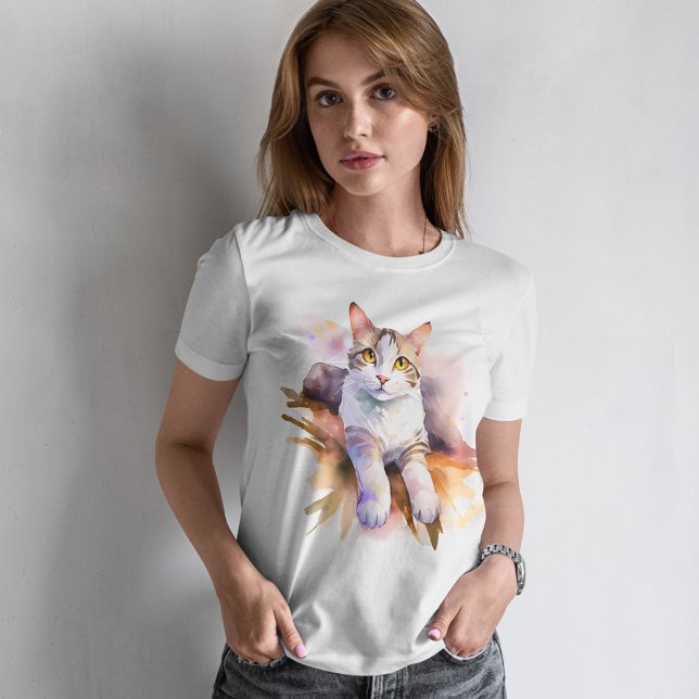 Camiseta Un gato llamado Mármol - Estilo acuarela (Subido por el creador)