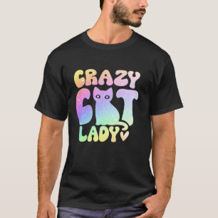 Camiseta Un gato loco Lady Colorful Kittys Lover Cat Lover
