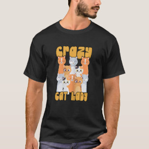 Camiseta Un gato loco Lady Kitty Kitten Animal Impresionant