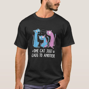 Camiseta Un Gato Menos Que Loco Gato Dueño de Mascotas An