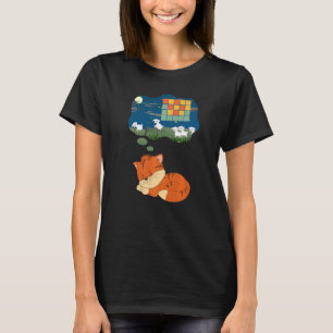 Camiseta Un gato Naranja de canela contando ovejas soñando 