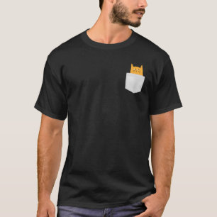 Camiseta Un gato Naranja en Pocket, un boo en Halloween