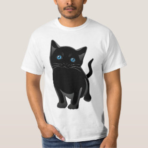 Camiseta " un gato negro con ojos azules"
