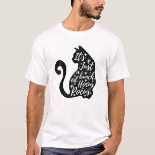 Camiseta Un gato negro encantador con estrellas brillantes
