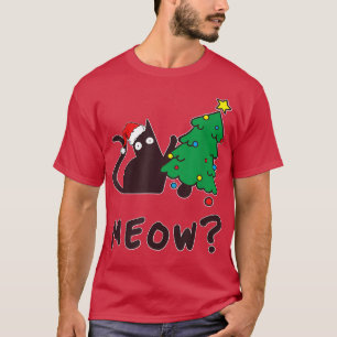 Camiseta Un gato negro fanático que apresura el árbol de Na