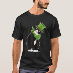 Camiseta Un gato negro lindo Leprechaun Gorra Funny Irish S