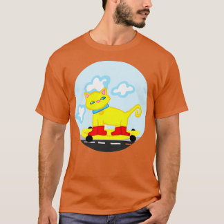 Camiseta Un gato pequeño de patineta
