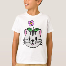 Un gato Personalizado con flor en la cabeza