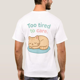 Camiseta Un gato personalizado durmiente se arrodilló sobre