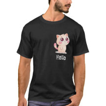 Un gato Personalizado lindo que dice hola