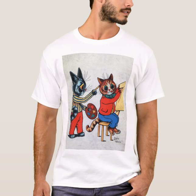Camiseta Un gato pintor, Louis Wain (Anverso)
