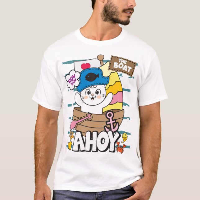 Camiseta Un gato pirata (Anverso)