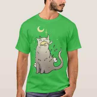 Camiseta Un gato que atrapó una obra de arte de una ballena