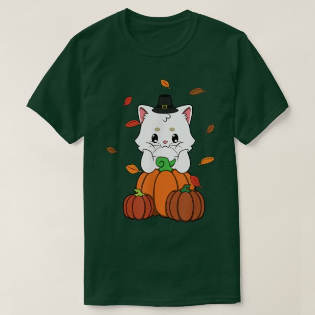 Camiseta Un Gato Que Cae Sale En El Otoño De 148 (Diseño del anverso)