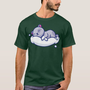 Camiseta Un Gato Que Dormía En La Nube