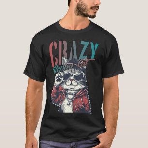 Camiseta Un gato rapero loco