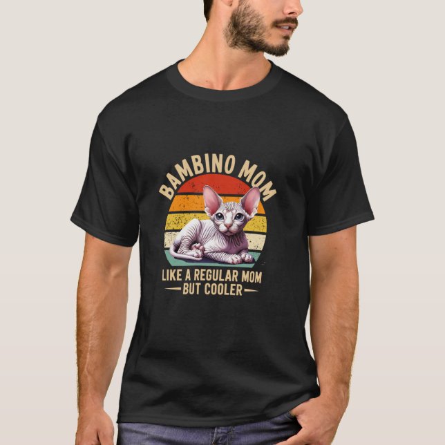 Camiseta Un gato retro bambino divertido para mamá más frío (Anverso)