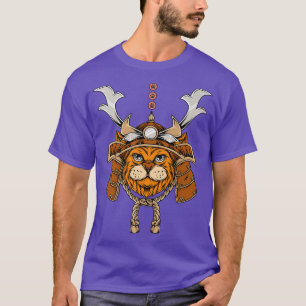 Camiseta Un Gato Samurai Divertido En Japón Con Gato Amante
