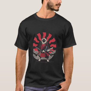 Camiseta Un gato Samurai intrépido con Katana