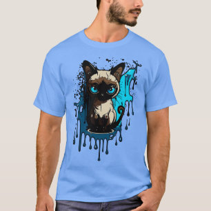Camiseta un gato siamés