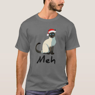 Camiseta Un gato siamés gracioso de Meh Meow ama el regalo 