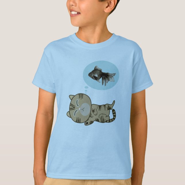 Camiseta Un gato soñador (Anverso)