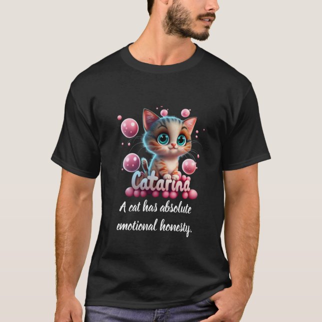 Camiseta Un gato tiene absoluta honestidad emocional (Anverso)