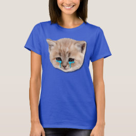 Camiseta Un Gato Triste Que Es Azul Rojo