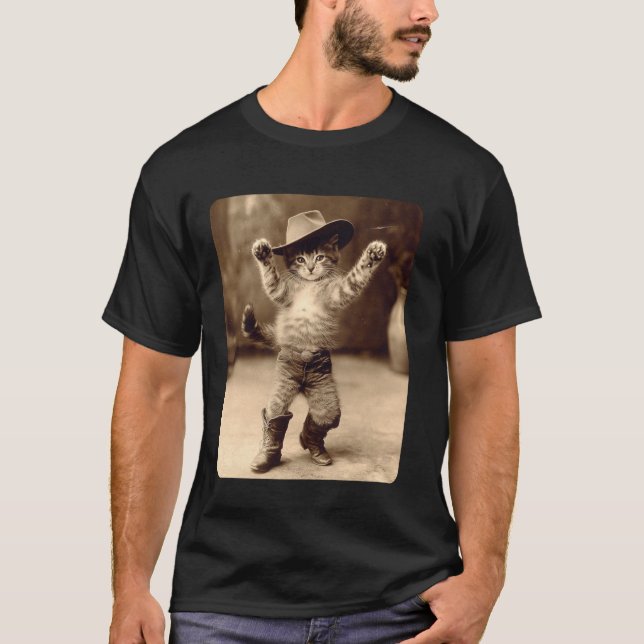 Camiseta Un gato vaquero (Anverso)