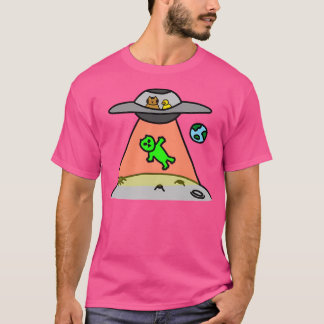 Camiseta Un Gato Y Un Pato En La Ufo