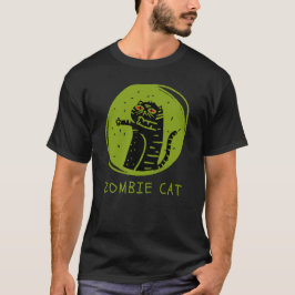 Camiseta Un gato zombi gracioso Halloween
