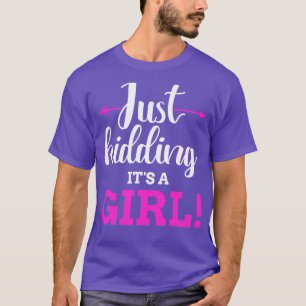 Camiseta Un género gracioso revela que bromea con un chica